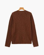 Pull essentiel col rond en lin et coton – vue 11