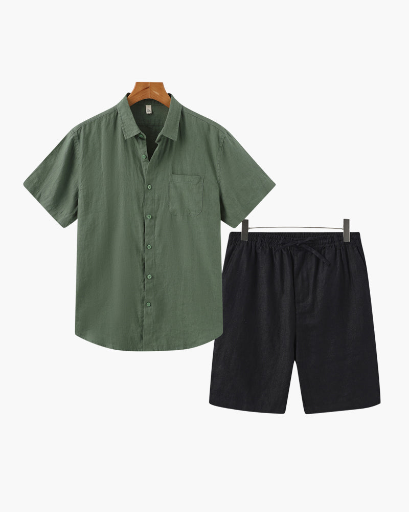 Ensemble en lin avec short – vue 10