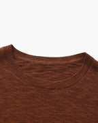 Pull essentiel col rond en lin et coton – vue 12