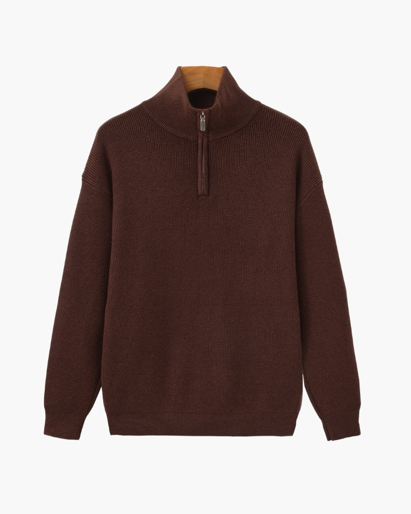 Pull raffiné en maille à demi-zip – vue 11