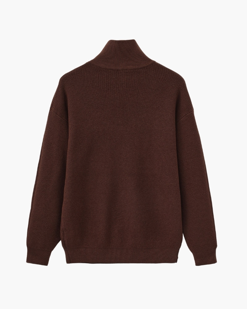 Pull raffiné en maille à demi-zip – vue 12