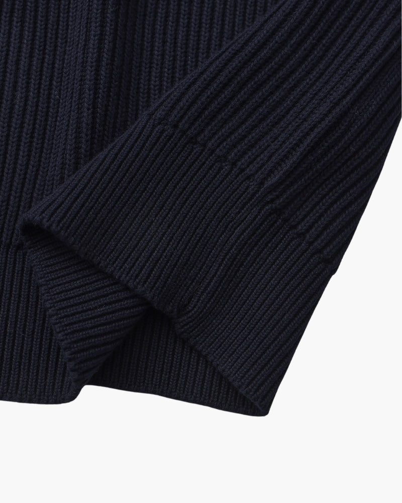 Pull col rond en maille côtelée – vue 5