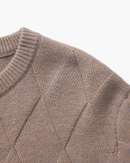 Pull col rond en maille losange – vue 13