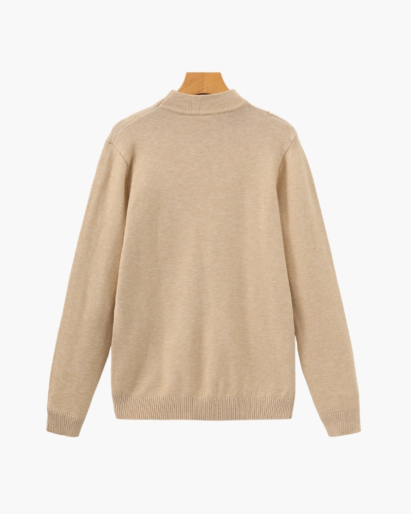 Pull essentiel côtelé à col montant – vue 13
