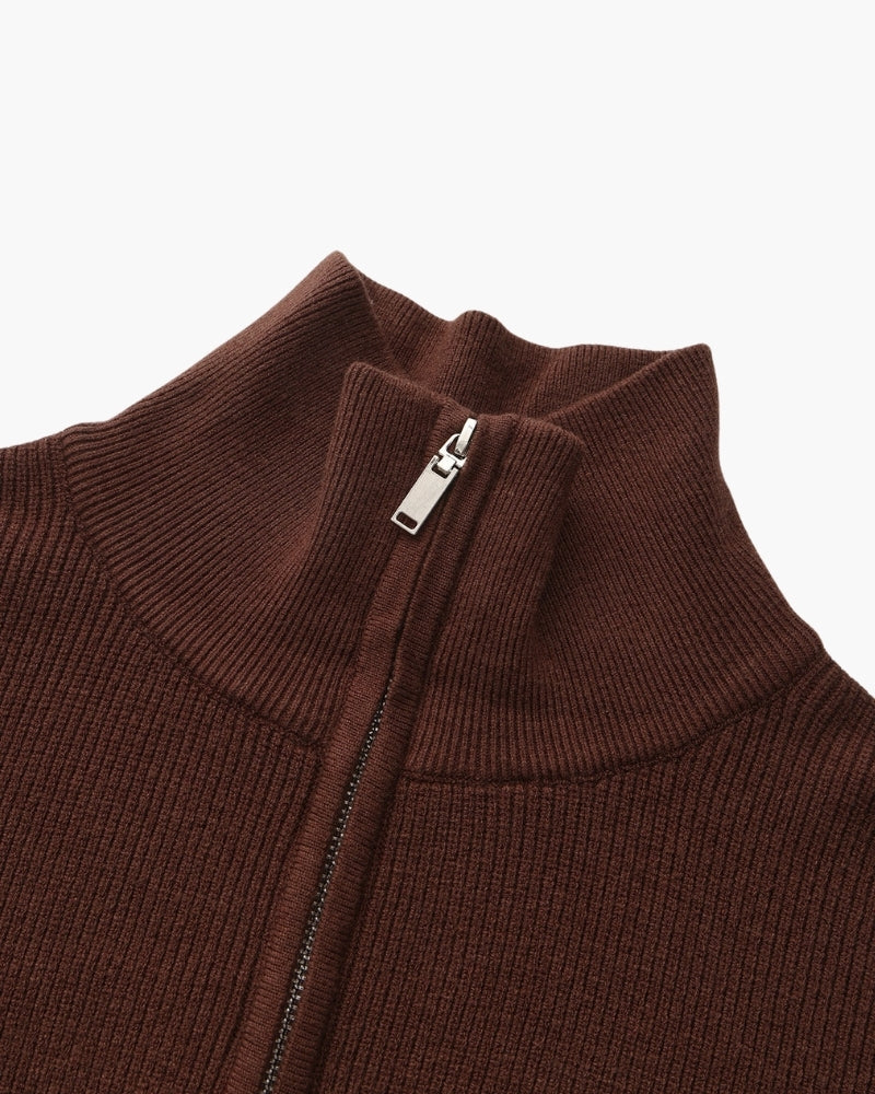 Pull raffiné en maille à demi-zip – vue 13