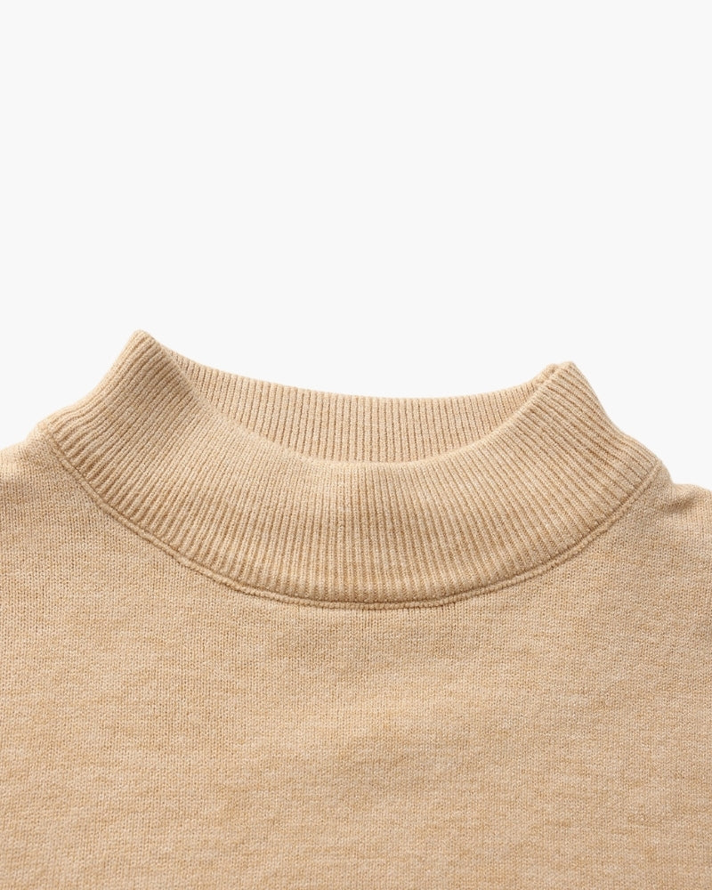 Pull essentiel côtelé à col montant – vue 14