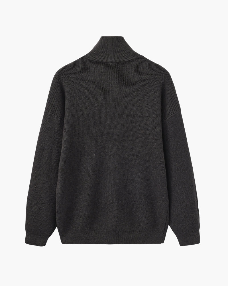 Pull raffiné en maille à demi-zip – vue 19