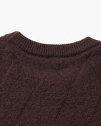 Pull col rond en maille losange – vue 19