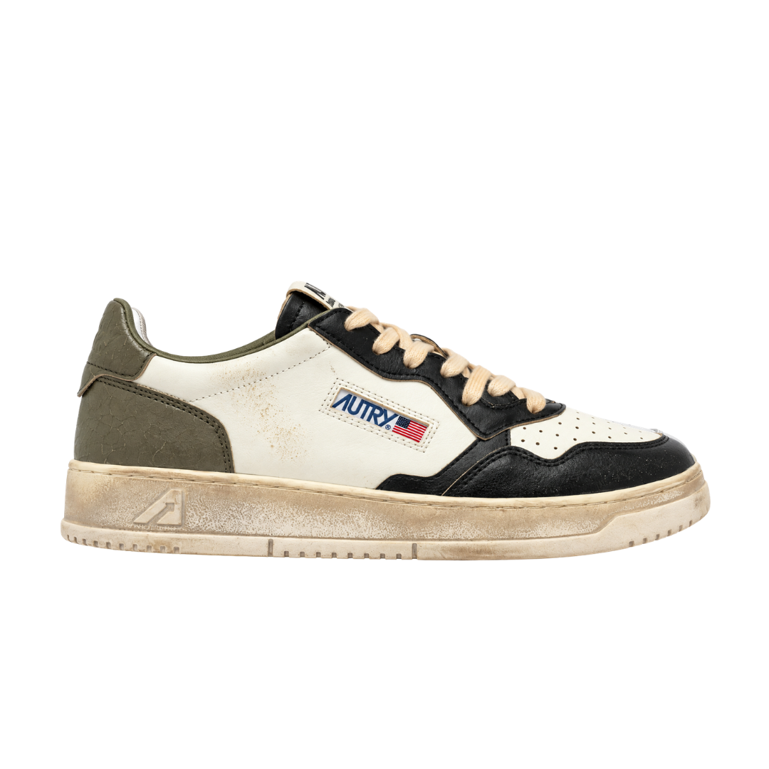 Autry Super Vintage Low | Blanc / Noir / Olive | SV46
