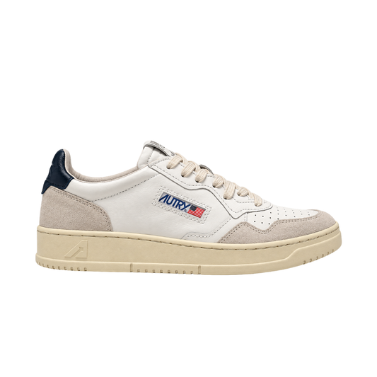 Autry Medalist Low | Blanc / Bleu marine | LS28