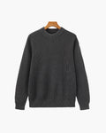 Pull col rond en maille côtelée – vue 7