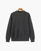 Pull col rond en maille côtelée – vue 7