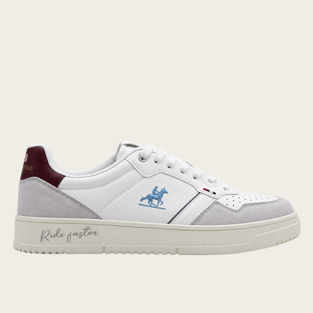 U.S. Grand Polo Court Baskets — Blanc/Bordeaux