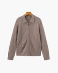 Cardigan Heritage zippé en maille losange – vue 1