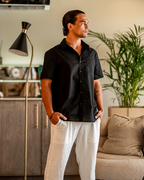 Chemise Cape Town en lin à manches courtes – vue 1