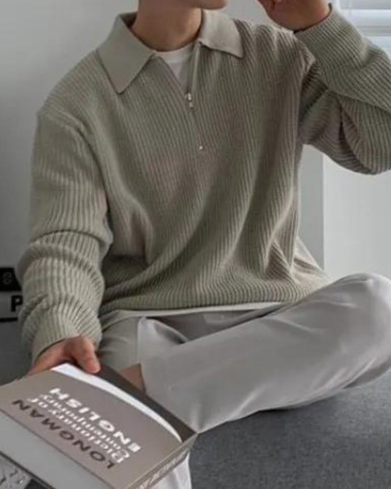 Pull Cesare à demi-zip – vue 8