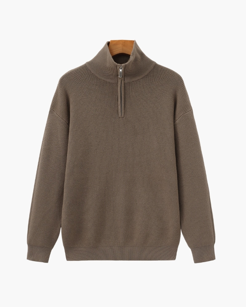 Pull raffiné en maille à demi-zip – vue 25