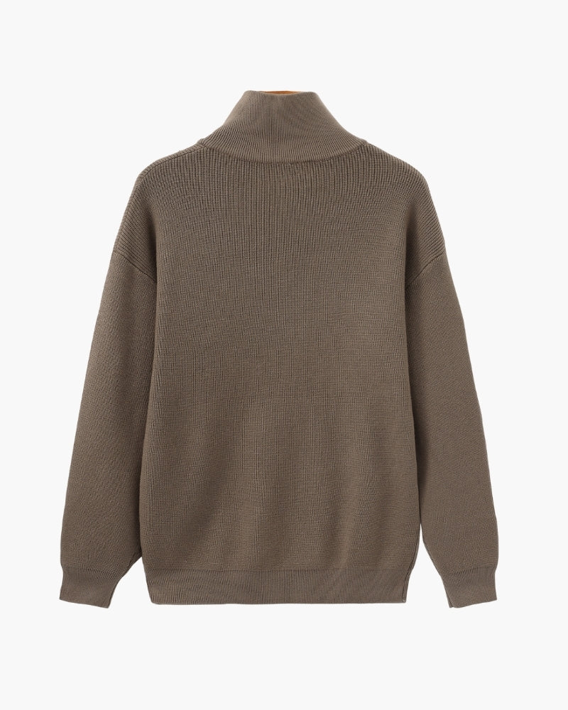 Pull raffiné en maille à demi-zip – vue 26