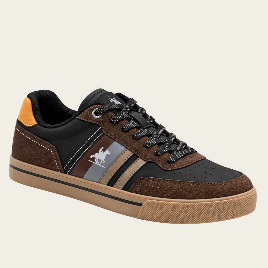 U.S. Grand Polo Stripe Baskets — Noir/Marron