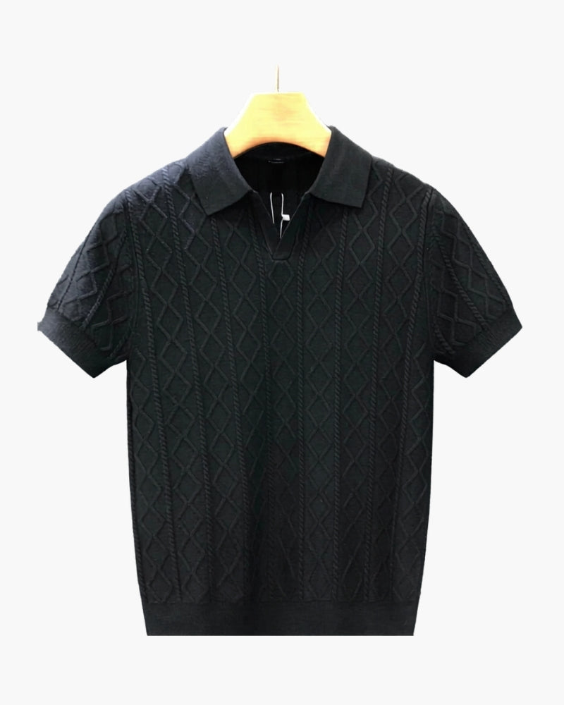 Polo Signature texturé en maille – vue 1