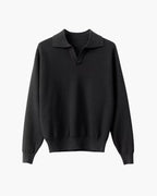 Pull polo texturé en maille – vue 5