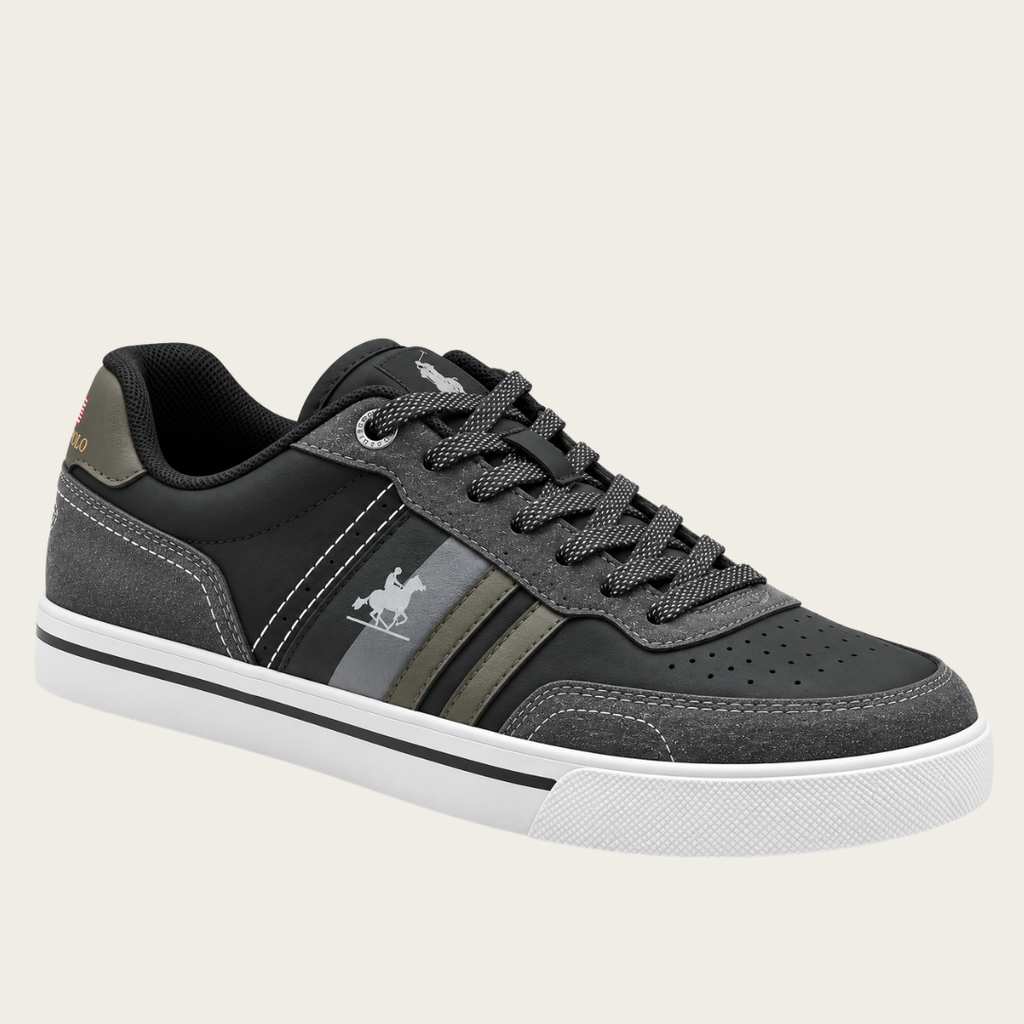 U.S. Grand Polo Stripe Baskets — Noir/Gris