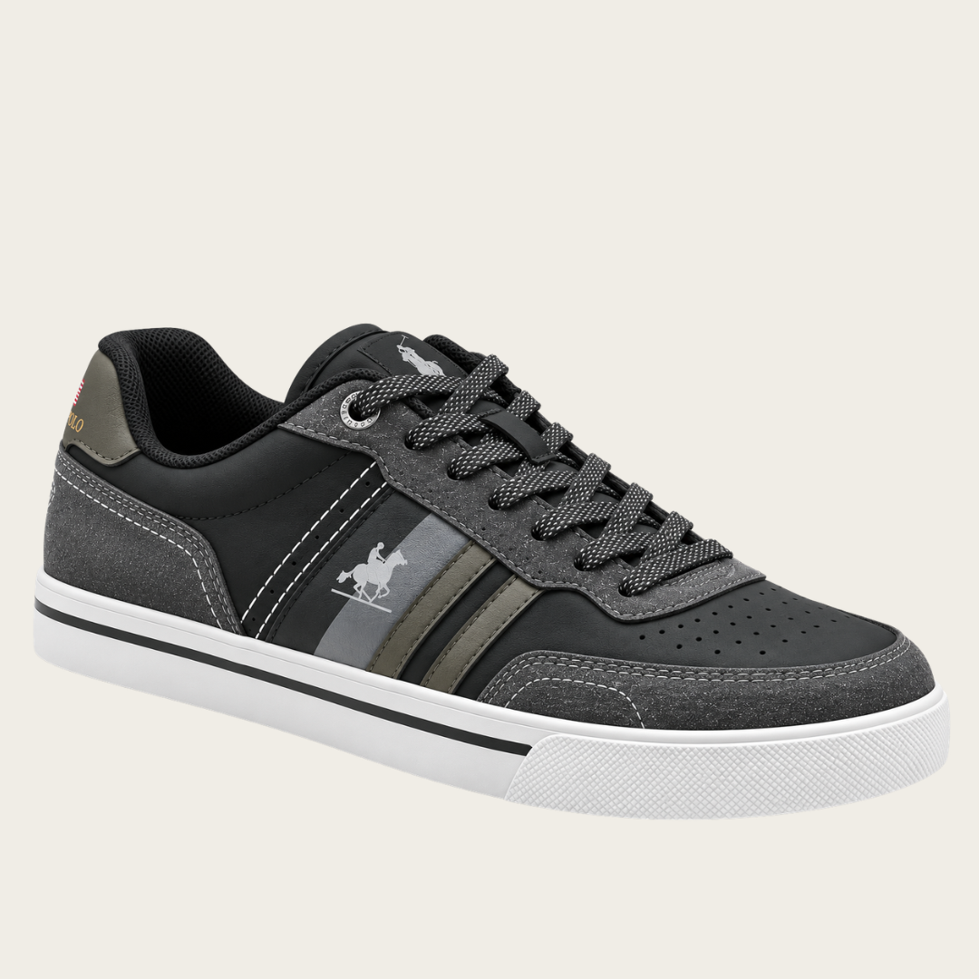 U.S. Grand Polo Stripe Baskets — Noir/Gris