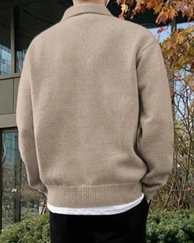 Pull en laine à boutons et demi-zip – vue 3