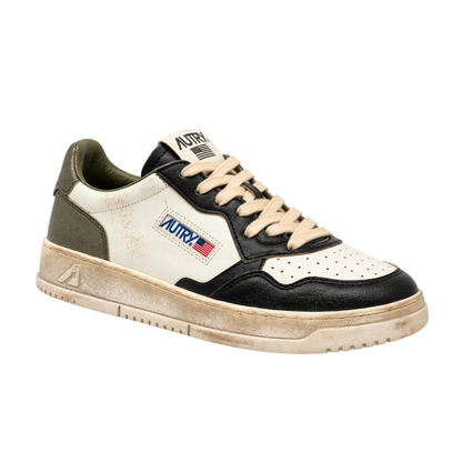 Autry Super Vintage Low | Blanc / Noir / Olive | SV46