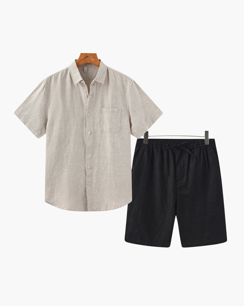 Ensemble en lin avec short – vue 2