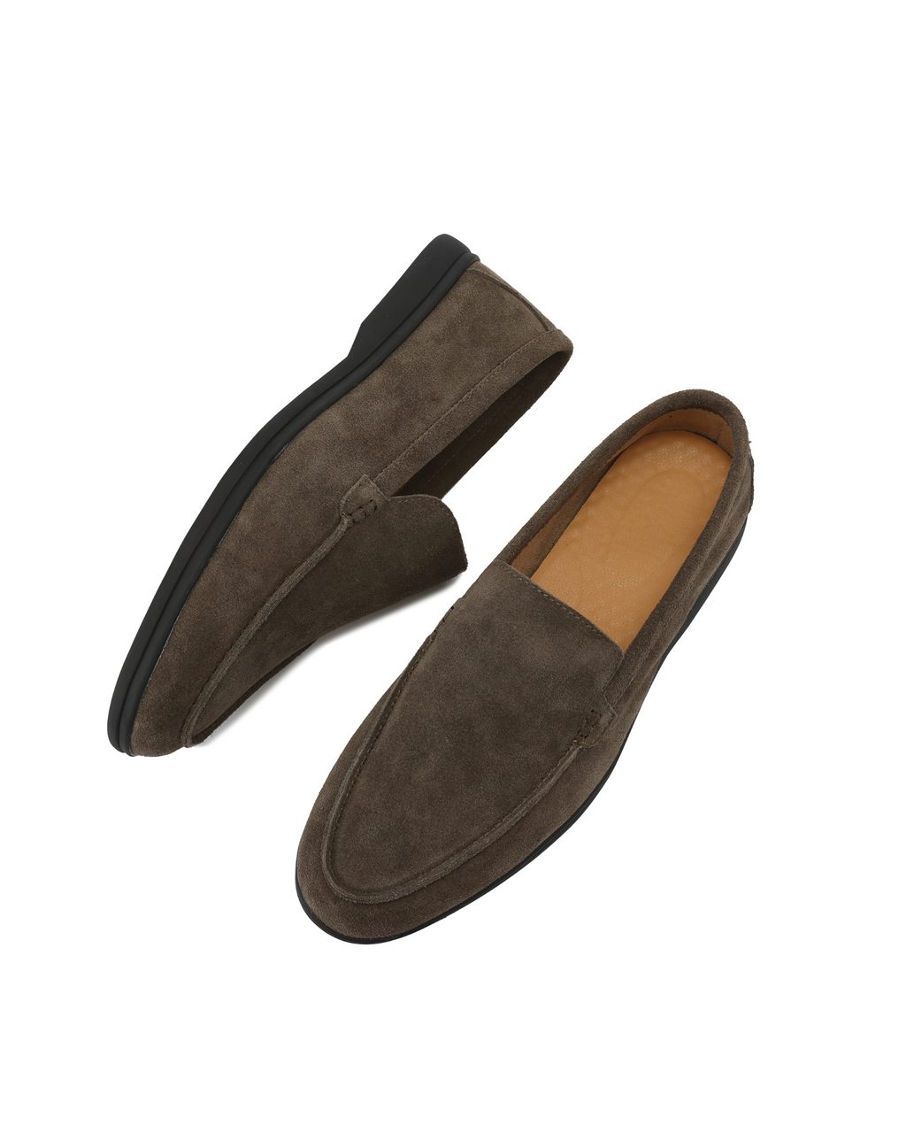 Mocassins premium en daim à semelle noire – vue 5