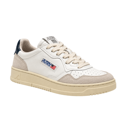 Autry Medalist Low | Blanc / Bleu marine | LS28