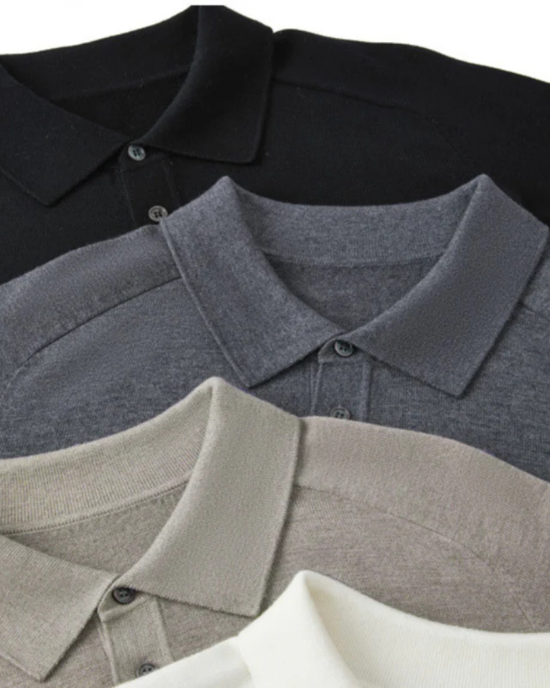 Polo 100 % laine premium – vue 3