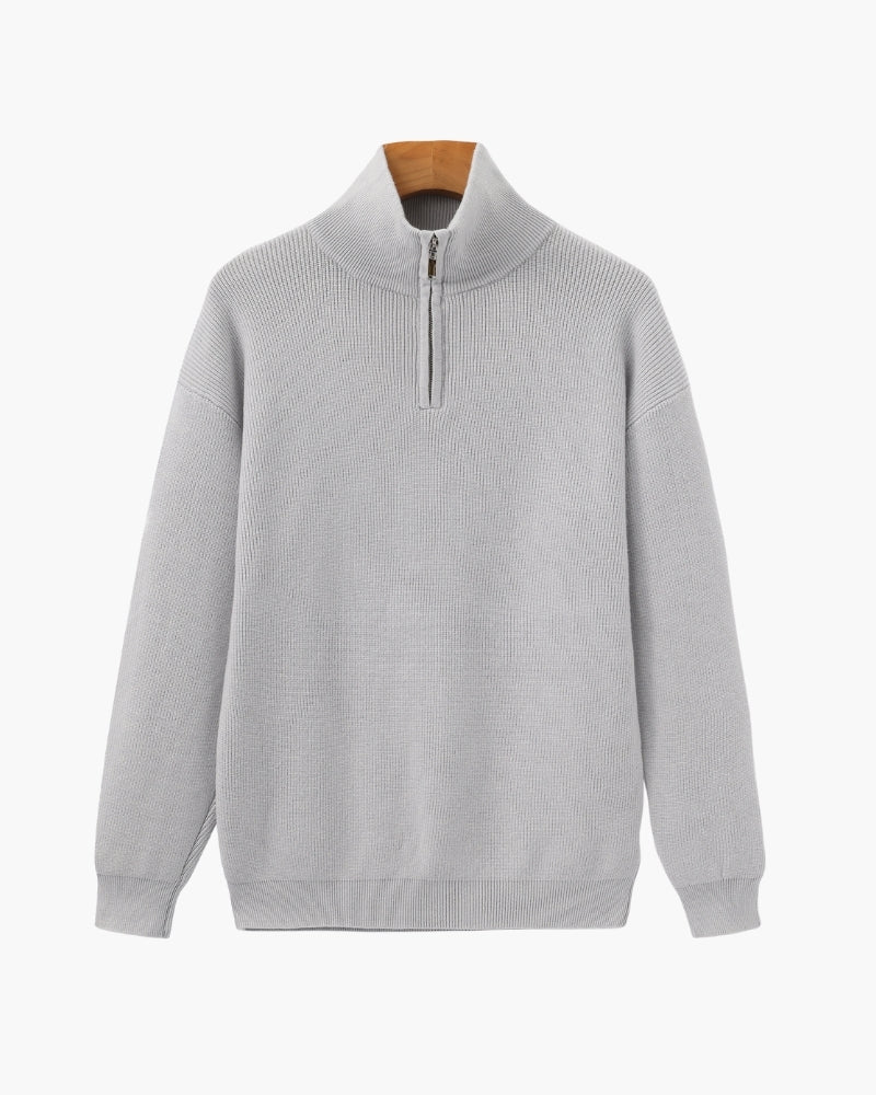 Pull raffiné en maille à demi-zip – vue 34