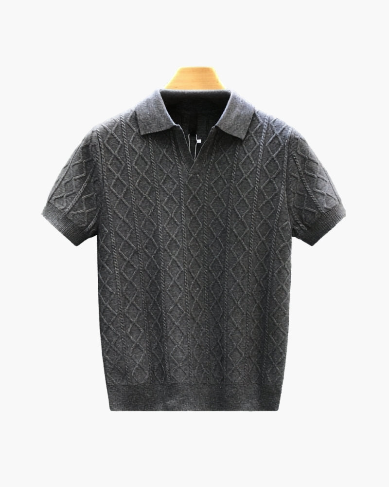 Polo Signature texturé en maille – vue 3