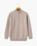 Pull tissé 100 % cachemire à demi-zip – vue 2