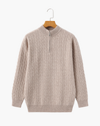 Pull tissé 100 % cachemire à demi-zip – vue 2