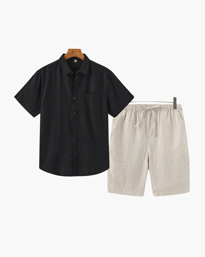 Ensemble en lin avec short – vue 3