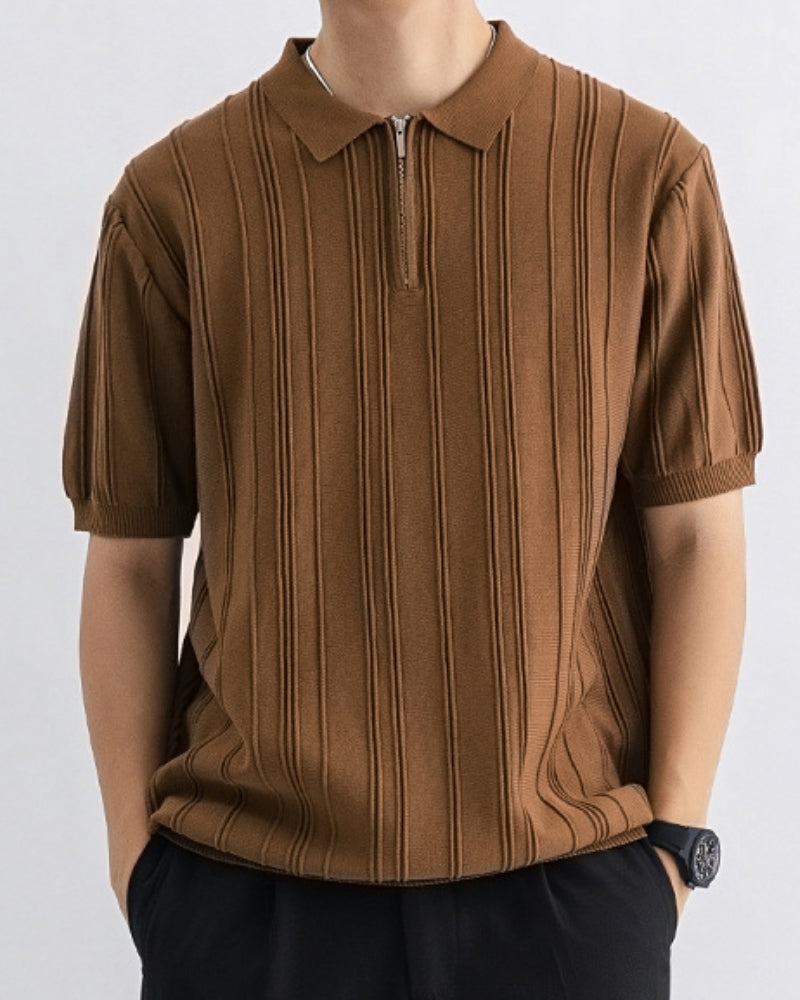 Polo Signature zippé – vue 4