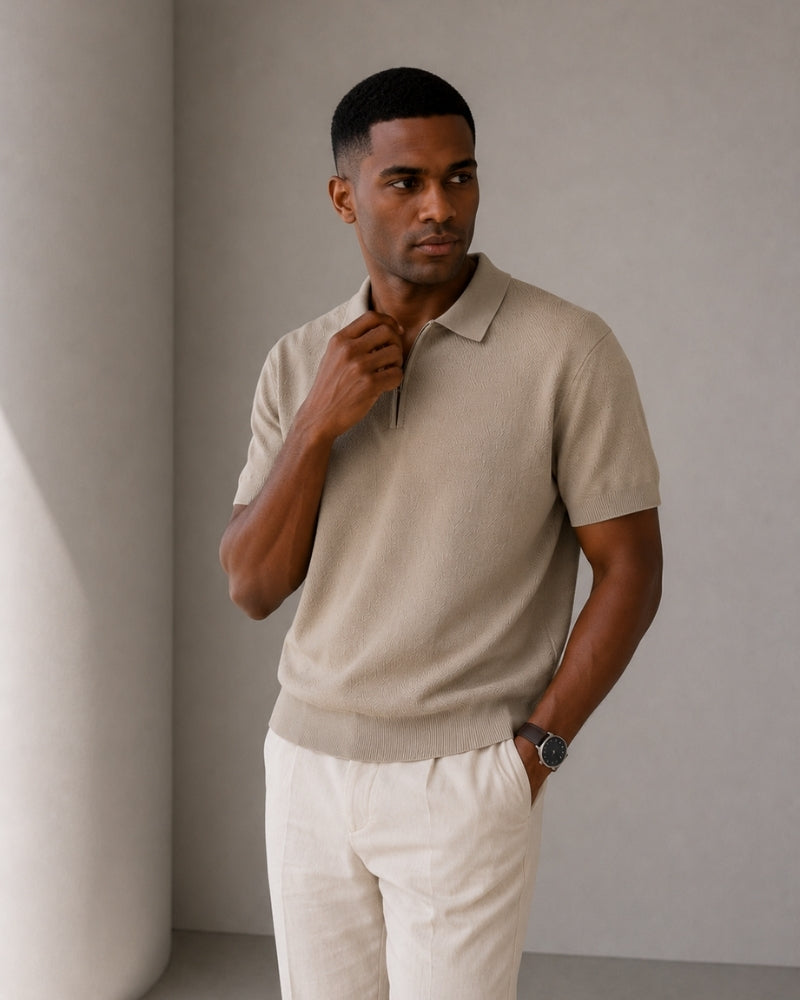 Polo Marbella zippé – vue 1
