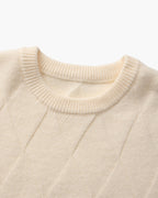 Pull col rond en maille losange – vue 3