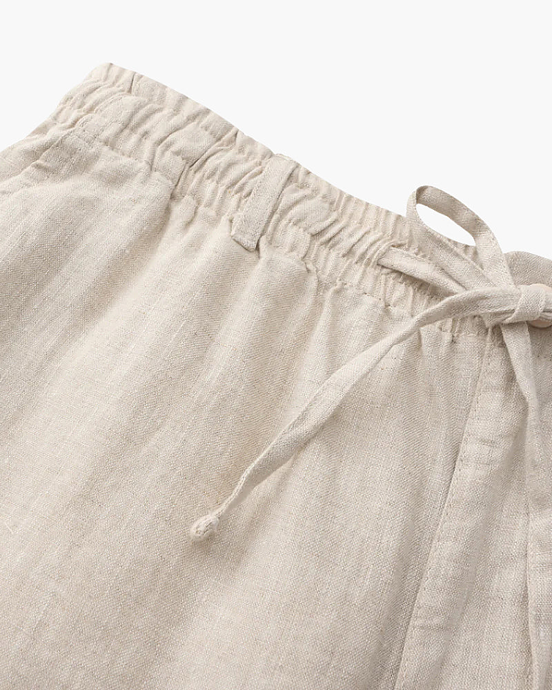 Short Casablanca premium en lin – vue 9