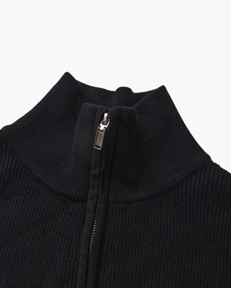 Pull raffiné en maille à demi-zip – vue 3