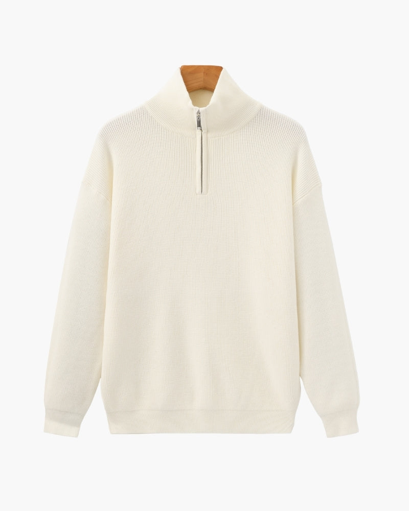Pull raffiné en maille à demi-zip – vue 40