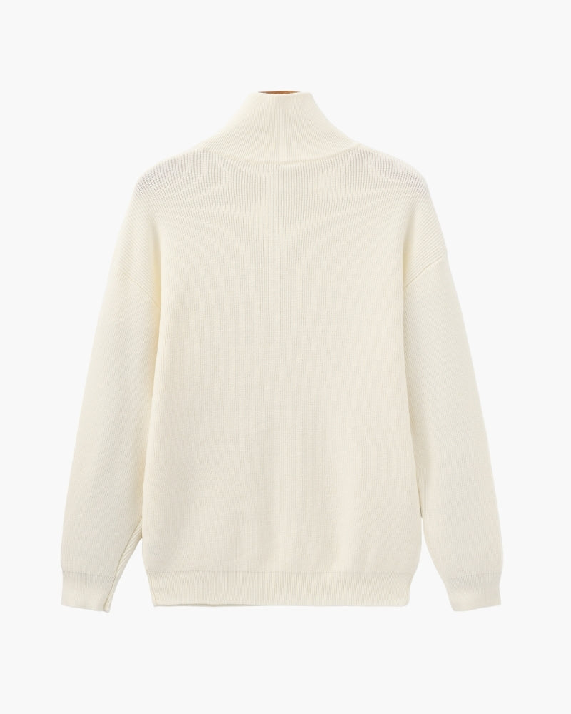 Pull raffiné en maille à demi-zip – vue 41