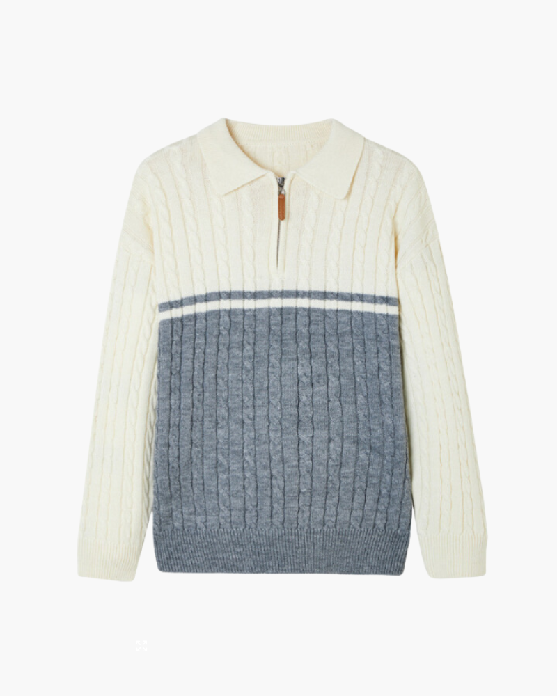 Pull zippé 100 % laine premium – vue 5