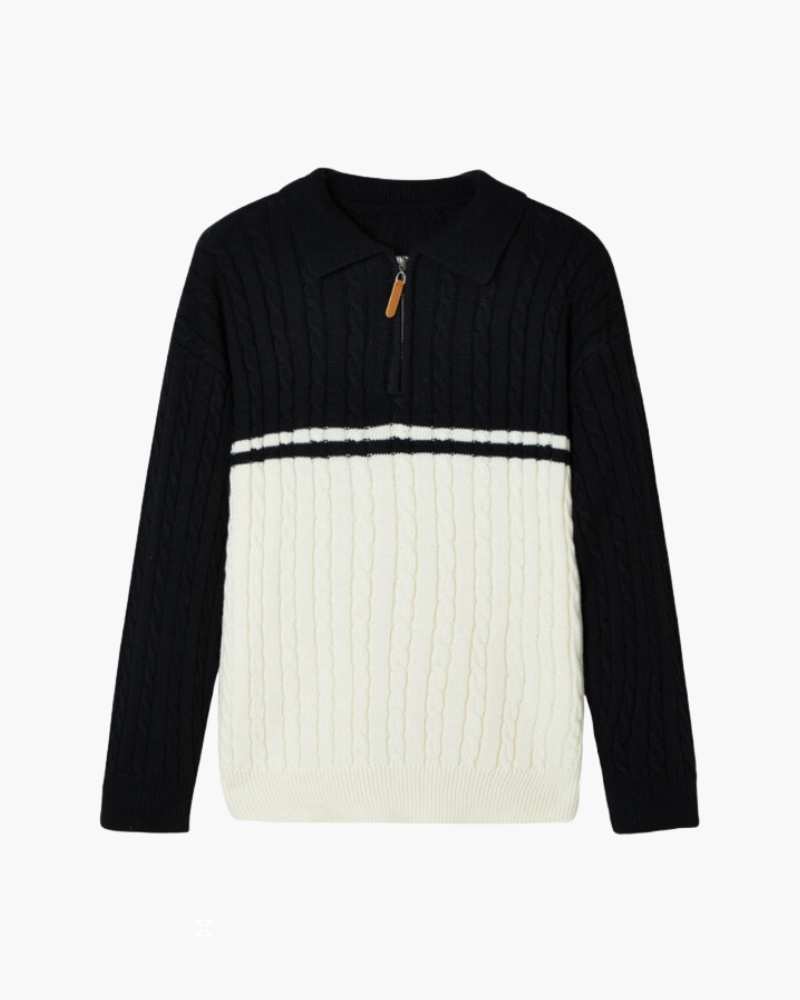 Pull zippé 100 % laine premium – vue 6