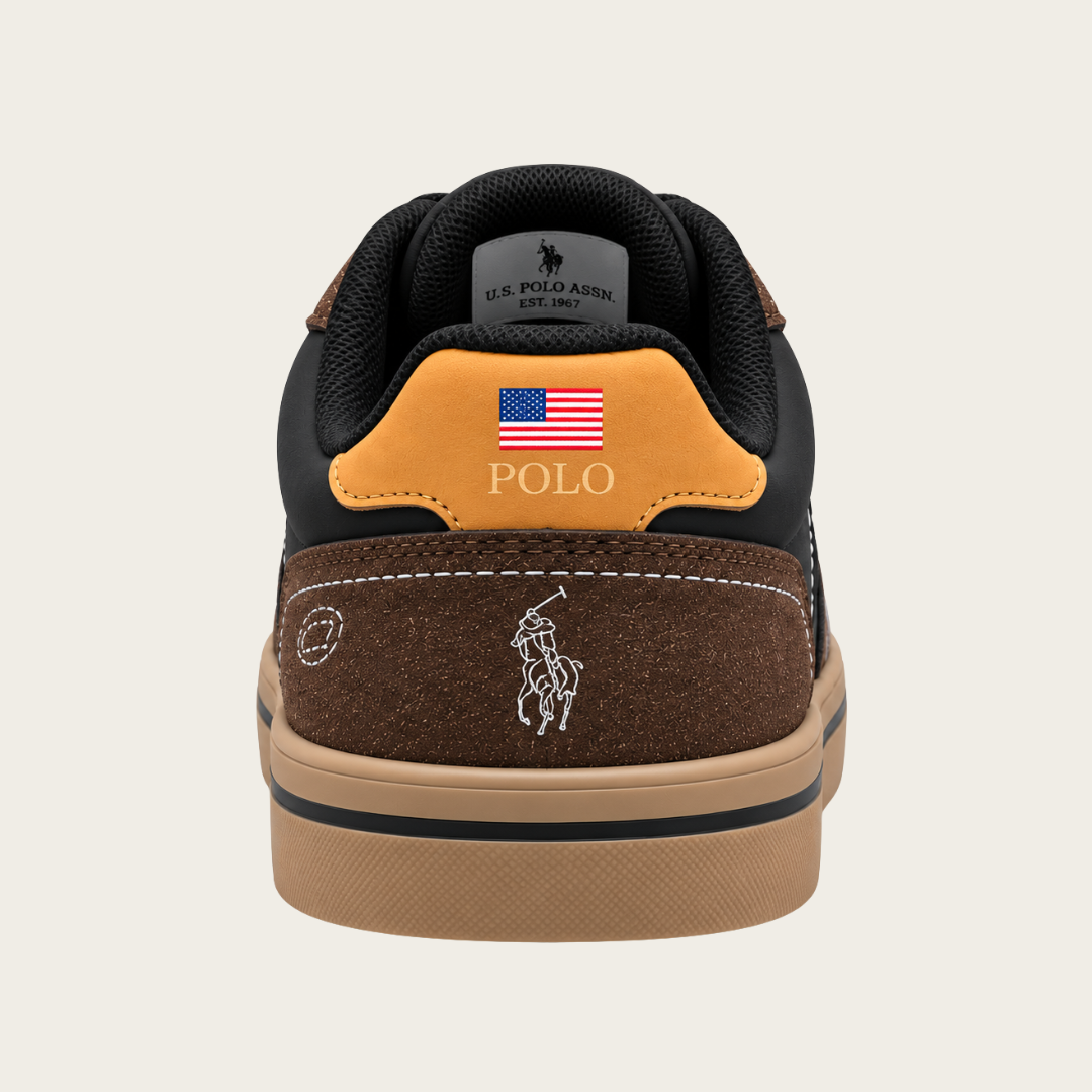 U.S. Grand Polo Stripe Baskets — Noir/Marron