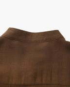Chemise homme à col mandarin en coton texturé, coupe décontractée – vue 7