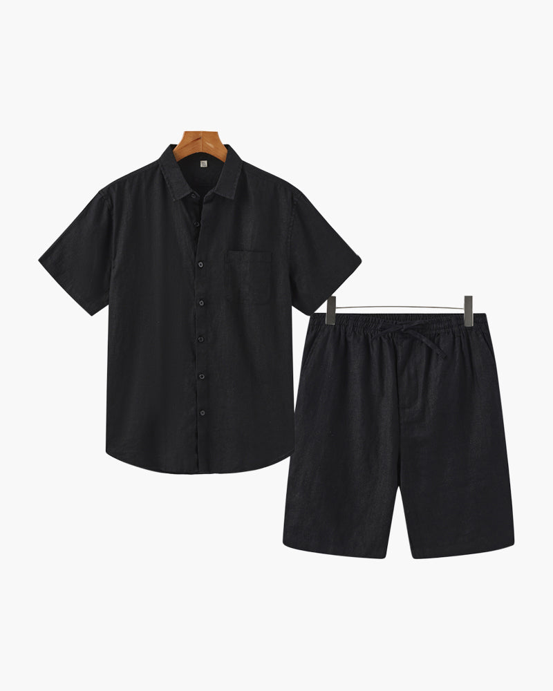 Ensemble en lin avec short – vue 4